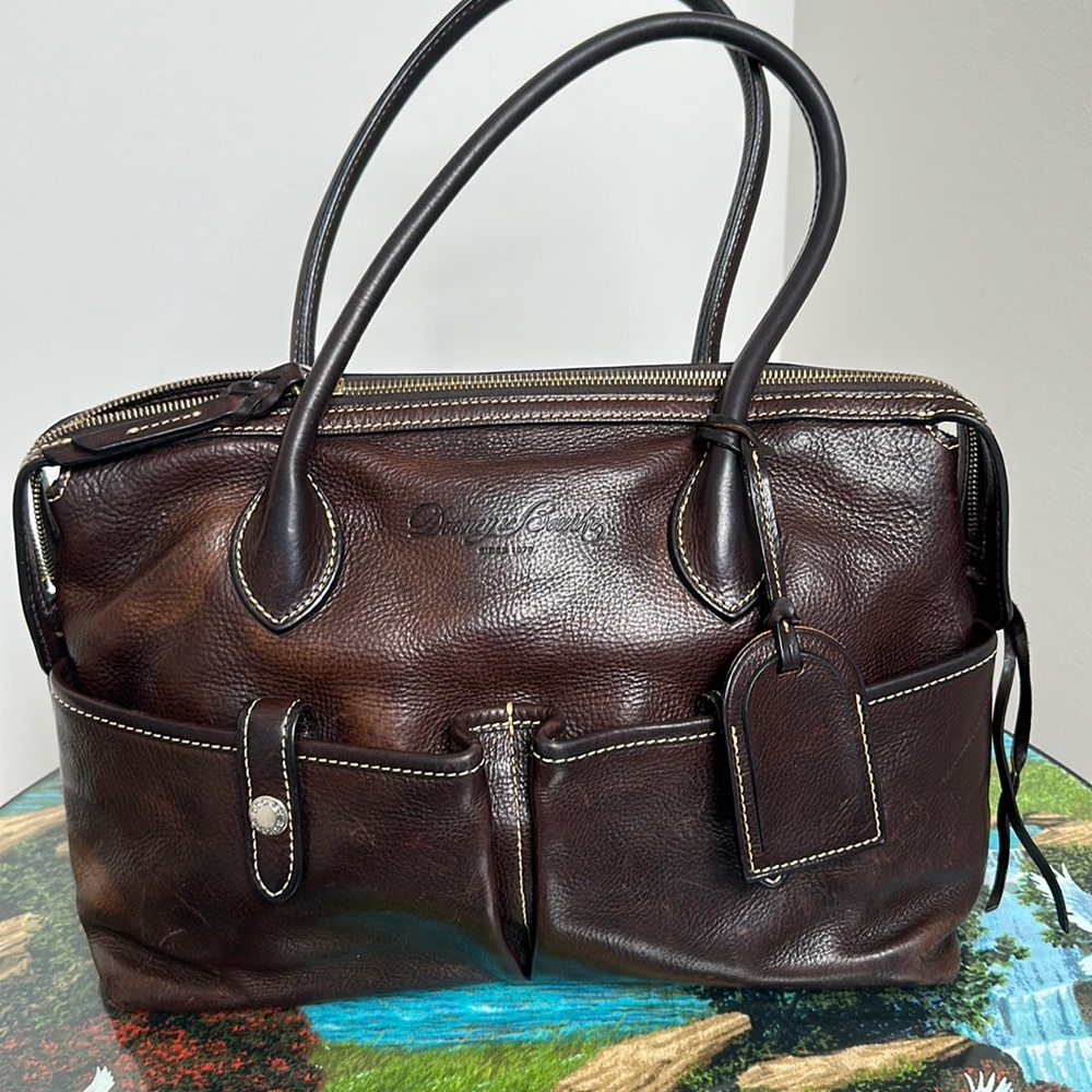 Dooney & Bourke Vintage Florentine Leather in color Dark Brown